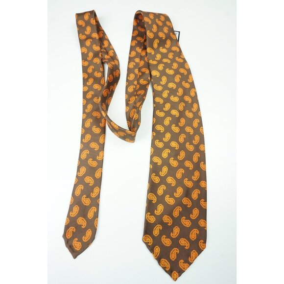 Exotic Paisley Silk Tie in Orange, Green, Blue | Bows-N-Ties.com Cesare Attolini Tawny Brown Carrot Orange Paisley Lightweight Silk Tie BRAND NEW